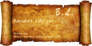 Barabit Léna névjegykártya
